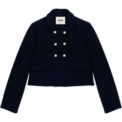 Chaqueta de mujer corta ajustada de tweed