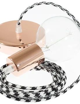 Cables Suspension Luminaire Rp04 Bicolored 2 M Black / Copper One Size - Creative - FashionsVida