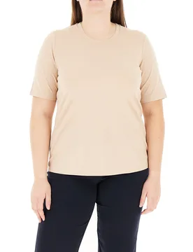 T-shirt girocollo BEIGE M - PERSONA by MARINA RINALDI - FashionsVida