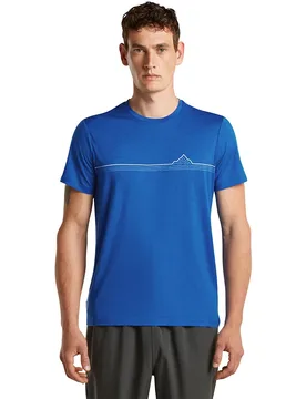 T-shirt à Manches Courtes 150 Tech Lite Range Stripes Lazurite L - Icebreaker - FashionsVida