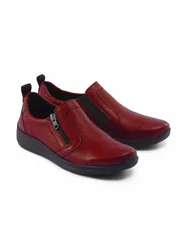Hirschleder-Slipper Komfort - Bordeaux - female - Size: 42