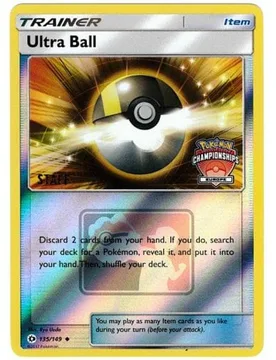 Pokemon Sun and Moon (Base Set) 135/149 Ultra Ball (League Promo - Europe STAFF) - Pokémon - FashionsVida