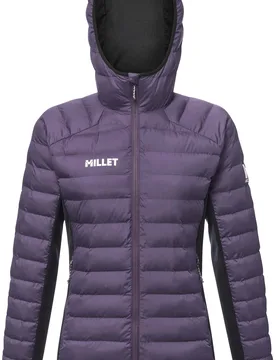 Doudoune de randonnée - Fitz Roy Warm Hoodie W Purple Velvet Black - Taille XS - Violet - Millet - FashionsVida