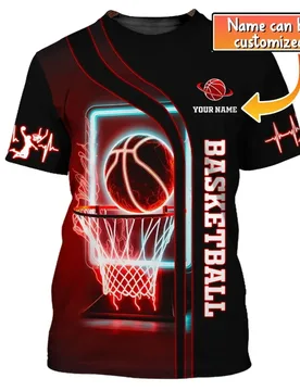 Outdoor Basketball Sports Men's T Shirt Personalization Name Print Short Sleeve Tee Fashion Breathable Clothing Summer Loose Top - Aliexpress - FashionsVida