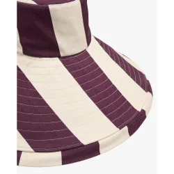 Sombrero de mujer 100% algodón con estampado de rayas