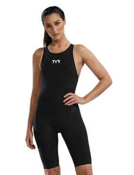 Venzo Solid Open Back Competition Swimsuit Onyx 27 Women - TYR - FashionsVida
