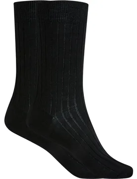 Calcetines cortos de mujer 100% lana de canalé. Hecho en España - Punto Blanco - FashionsVida