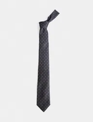 Pure Silk Polka Dot Tie Navy male