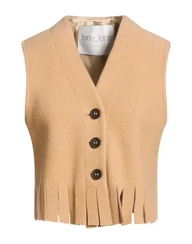 Chaleco sartorial Mujer Camel 0,1,2 Mujer - forte_forte - FashionsVida