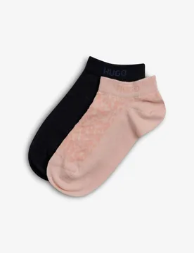 Pack Cotton Rich Logo Ankle High Socks Light Pink female - BOSS - FashionsVida