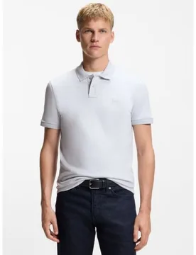 Mens Light Pastel Blue Passenger Short Sleeve Polo Shirt - Male - Blue - XX-Large - BOSS - FashionsVida