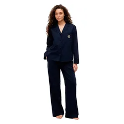 Pigiama A Maniche Lunghe Uw0uw06693 Tonal Woven Stripe L