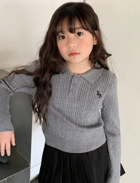 Suéter con cuello bordado para niñas preadolescentes, ropa de otoño - Shein - FashionsVida