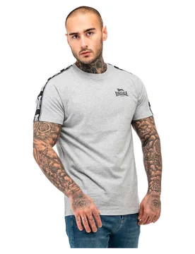 T-shirt à Manches Courtes Brindister Marl Grey / Black / White M - Lonsdale - FashionsVida