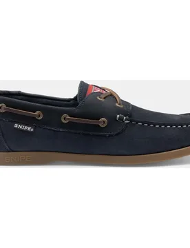 Zapato náutico, en piel nobuck con suela de goma - Snipe - FashionsVida