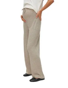 Pantaloni A Vita Alta Pammie Wide Maternity - Mamalicious - FashionsVida