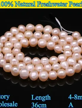 Mm A Natural Freshwater Pearl Round Lustrous Spacer Bead Pink Purple DIY Wedding Making Jewelry Necklace Bracelet Accessories - Aliexpress - FashionsVida