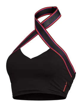 Solid Halter Crop Top Bikini Top Anthracite 2XS Women - Speedo - FashionsVida