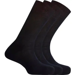 Pack de 3 pares de calcetines de hombre de algodón mercerizado en color
