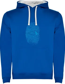 Sweat à Capuche Crossfit Fingerprint Two-colour Royal Blue / White S - Kruskis - FashionsVida