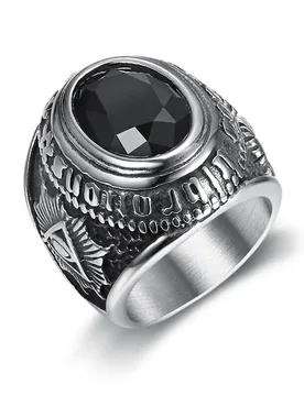 Men's Stainless Steel Satanic Illuminati Masonic Black Onyx Rings Size 7-14 Accessories Jewelry - Aliexpress - FashionsVida
