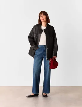 Mid Rise Straight Leg Ankle Grazer Jeans Denim female - Whistles - FashionsVida