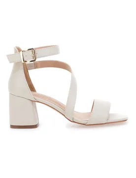 Sandali Panna con Tacco e Cinturino alla Caviglia E364 37 - Energy - FashionsVida