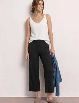 Wide Leg Hose im Loose Fit female Schwarz - Street One - FashionsVida