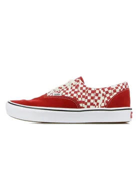Scarpa Bassa Uomo Comfy Cush Era Tear Check Racing Red/true White - Vans - FashionsVida