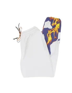 Pantalone Tuta Leggero Uomo Multi Flames White - IHS - FashionsVida