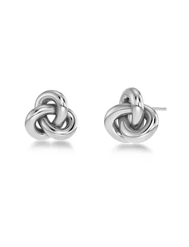 Pendientes INFINITY KNOT Small Steel plata - Edblad - FashionsVida