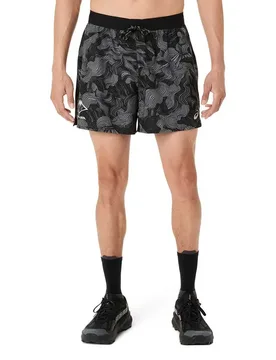 Pantaloni Corti Fujitrail All Over Printed 5´´ Performance Black / Carbon / Cream XS - Asics - FashionsVida