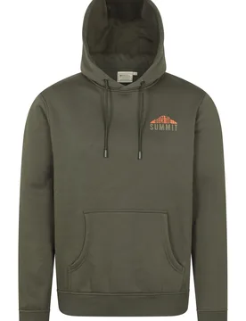 Mountain Grid Mens Hoodie - Green - Green - Size: 3XL - Mountain Warehouse - FashionsVida