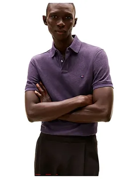 Polo à Manches Courtes 1985 Regular Fit Mulberry Haze Heather L - Tommy hilfiger - FashionsVida