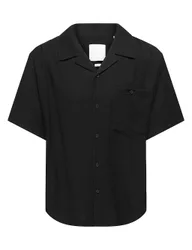 Cuban Collar Shirt Black male
