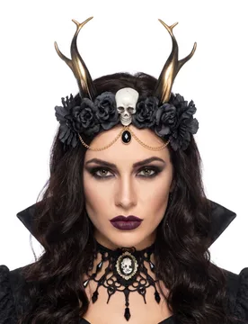 Halloween-Haarschmuck mit Hörnern schwarz-gold - CHAKS - FashionsVida