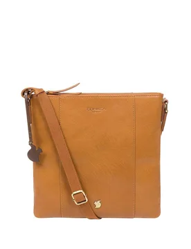 Women's 'Sol' Leather Cross Body Clutch Bag in Tan - Tan - Size: One Size - Conkca London - FashionsVida