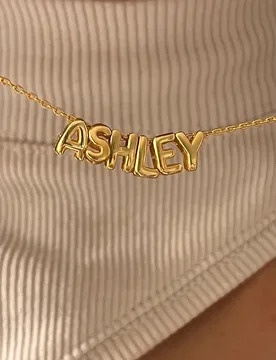 Mini Thick Initial Letter A-Z Pendant Gold Plated Chains Necklace for Women Chunky Bubble Alphabet Clavicle Choker Birthday Gift - Aliexpress - FashionsVida