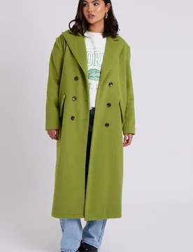 Womens Green Formal Coat - Size 8 Uk - Urban Bliss - FashionsVida
