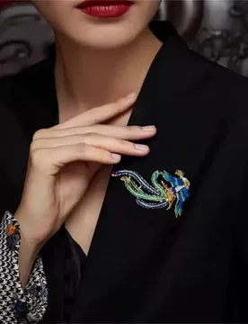 Pc Color Retro Phoenix Brooch Elegant Classical Pin Romantic Creative Jewelry Accessories Fashion Y2K Party Charm Trendy Gift - Aliexpress - FashionsVida