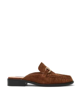 Kapture 015 Suede Flat Loafers Brown female - Steve madden - FashionsVida