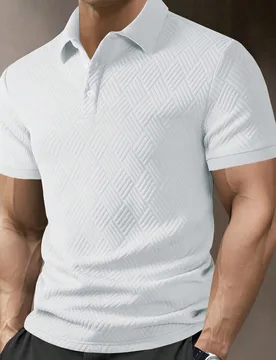 Camisa Polo Texturizada para Hombre, Casual & de Moda para Verano, Formal L - Shein - FashionsVida