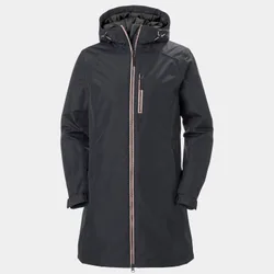 Women's Long Belfast Insulated Winter Jacket Grey M - Ebony Grey - Female