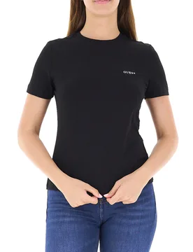 Guess T-shirt misto modal NERO S - Guess - FashionsVida
