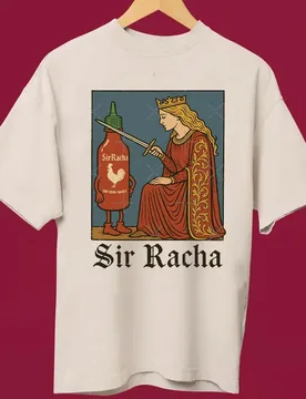 Sir Racha Shirt Medieval Art T-shirt Sriracha Fan Merch Funny Chili Souce Tee Retro Medieval Humor Tees Fun Art Meme Women Men - Aliexpress - FashionsVida