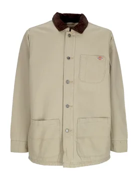 Giacca Workwear Uomo Duck Canvas Chore Coat Stone Washed Desert Sand - Dickies - FashionsVida