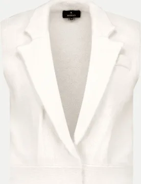 Strick-Blazer mit Woll-Anteil Weiß 44 - monari - FashionsVida