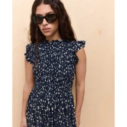 Vestido sin mangas corto estampado de mujer