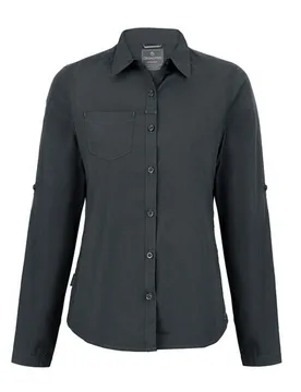 Womens/ladies Expert Kiwi Long-Sleeved Shirt (Carbon Grey) - Size 8 Uk - Craghoppers - FashionsVida