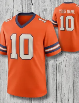 Custom Football Fan V Neck Jersey Shirt Orange Navy All Over Print Tee Unisex Personalized Number Game Day Sports Gift - Aliexpress - FashionsVida